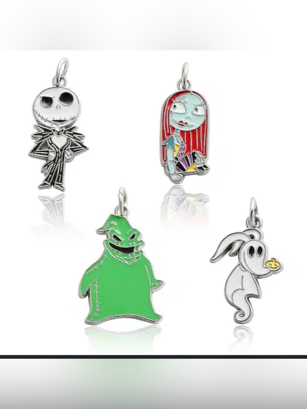 Kids Enamel Character Charm Set - Green, Red, White, Silver